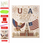 🔥USA 250th Anniversary DIY Pearl Painting Kit ✨❤️‍🔥