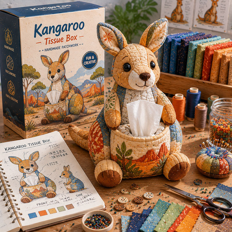 🔥Last Day Promo: 49% OFF 🌴Handmade Patchwork Bushland Cozy Collection Tissue Box DIY Kit