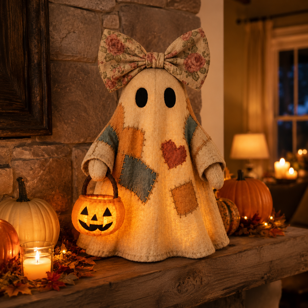 🎃Last day: 50% OFF🔥 - Lighted Vintage Patchwork Ghost