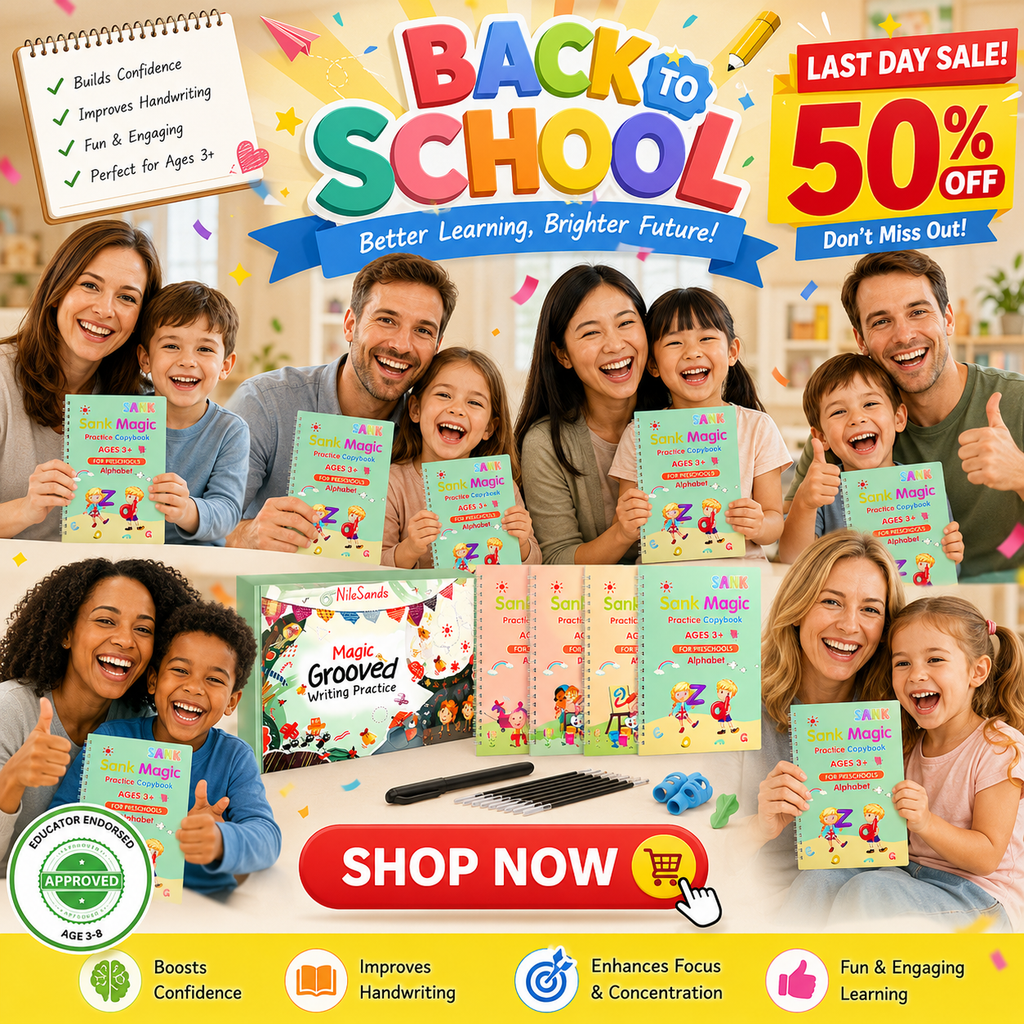 💥LAST DAY SALE 50% OFF💥📚MagicBook | Kids Practice Copybook Set (4Pcs/Set)