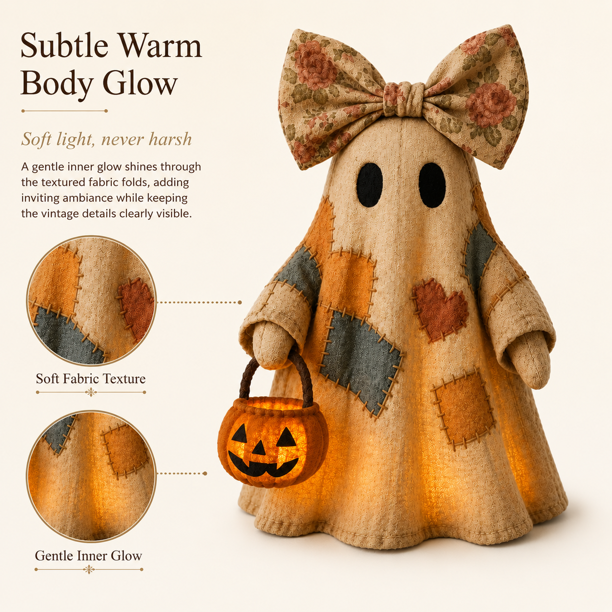 🎃Last day: 50% OFF🔥 - Lighted Vintage Patchwork Ghost