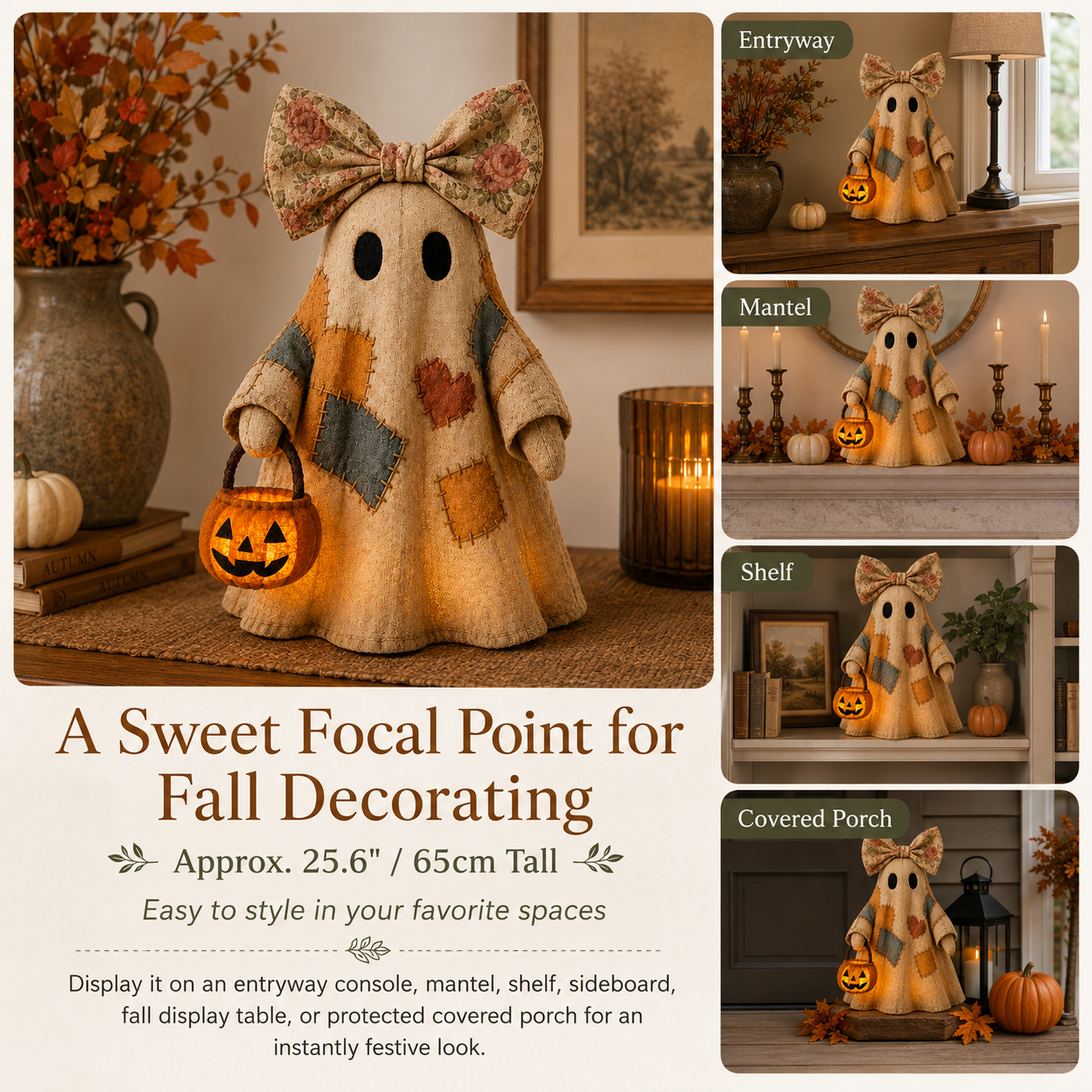 🎃Last day: 50% OFF🔥 - Lighted Vintage Patchwork Ghost