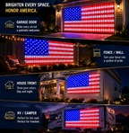 🔥 Limited-time 50% OFF🎉----Solar American Flag Lights Outdoor
