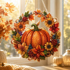 🔥Last Day 49% OFF🔥 - 🍂✨Autumn Harvest Pumpkin Diamond Art Hanging Ornament Kit