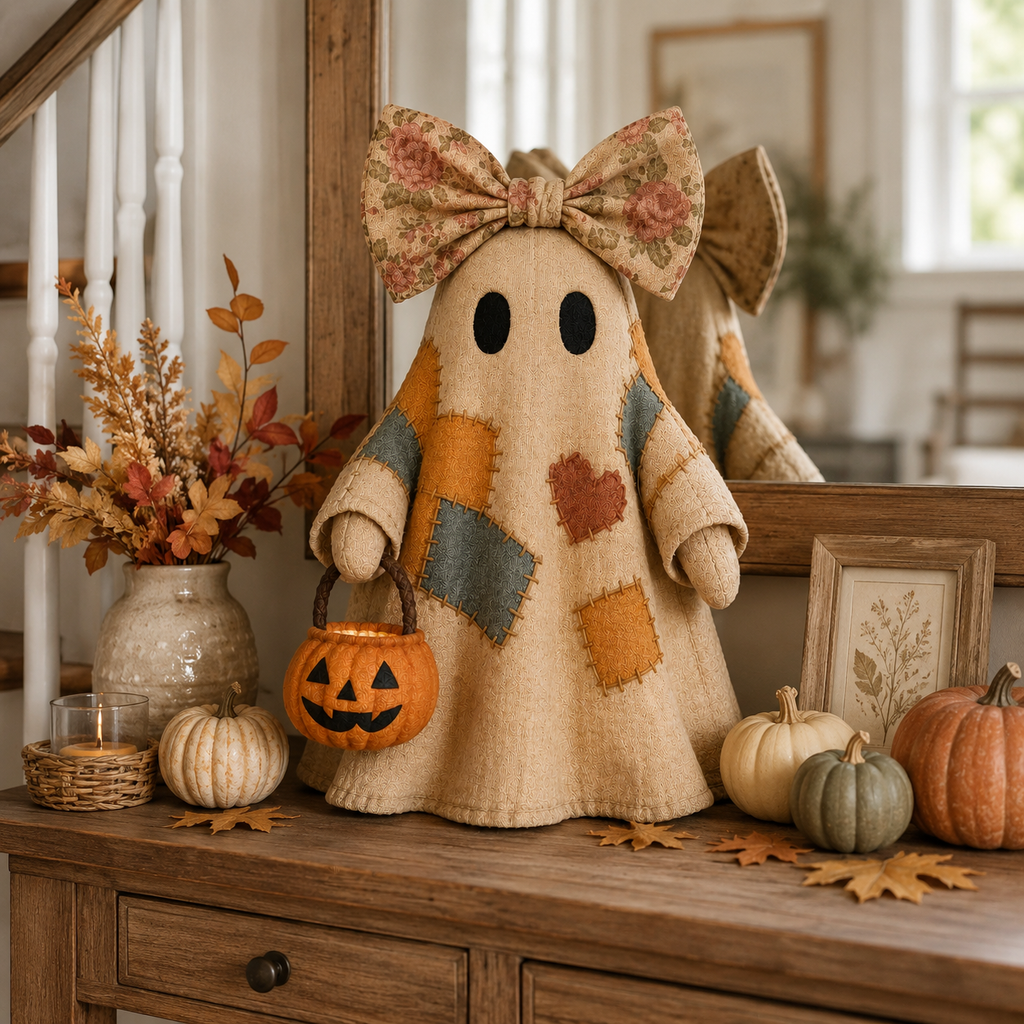 🎃Last day: 50% OFF🔥 - Lighted Vintage Patchwork Ghost