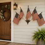 🔥Last Day Promo: 49% OFF - Five Tea-Stained Flags In A Rustic Cast Iron Wall Display