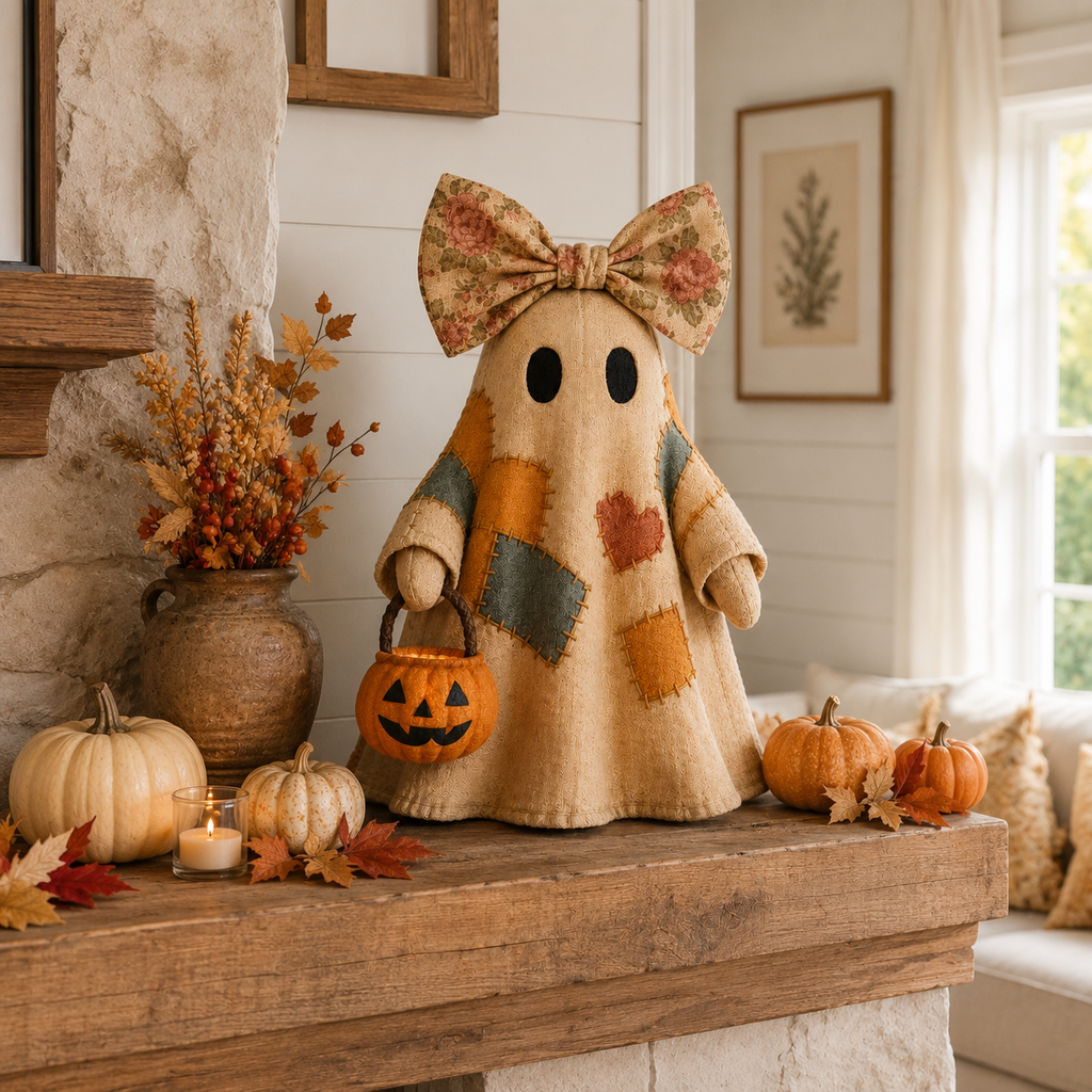 🎃Last day: 50% OFF🔥 - Lighted Vintage Patchwork Ghost