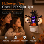 👻LAST DAY 50% OFF💡 Halloween Tree Ghost LED Night Light – Spooky Reading Ghost Table Decor