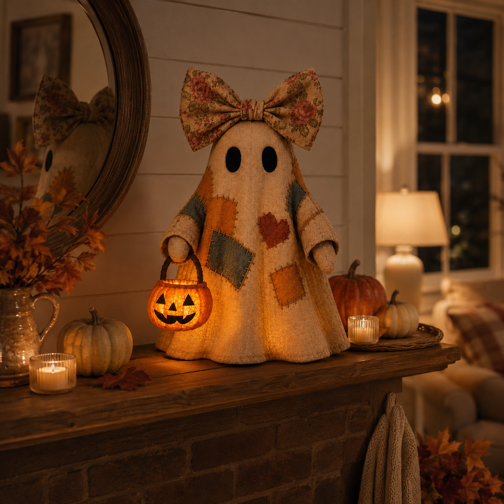 🎃Last day: 50% OFF🔥 - Lighted Vintage Patchwork Ghost