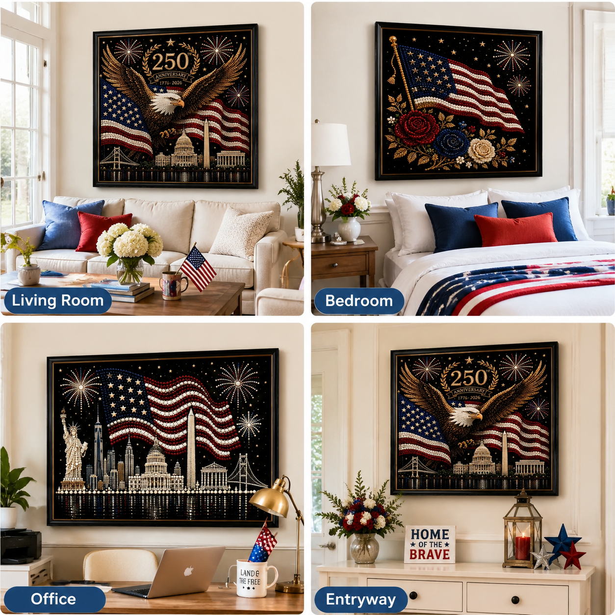 🦅America 250th Anniversary Pearl Art Kit – Stars & Stripes Skyline Limited Edition