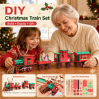 🚂LAST DAY 50% OFF❄️DIY Christmas Wooden Train Set 3D Assembly Puzzle Kit
