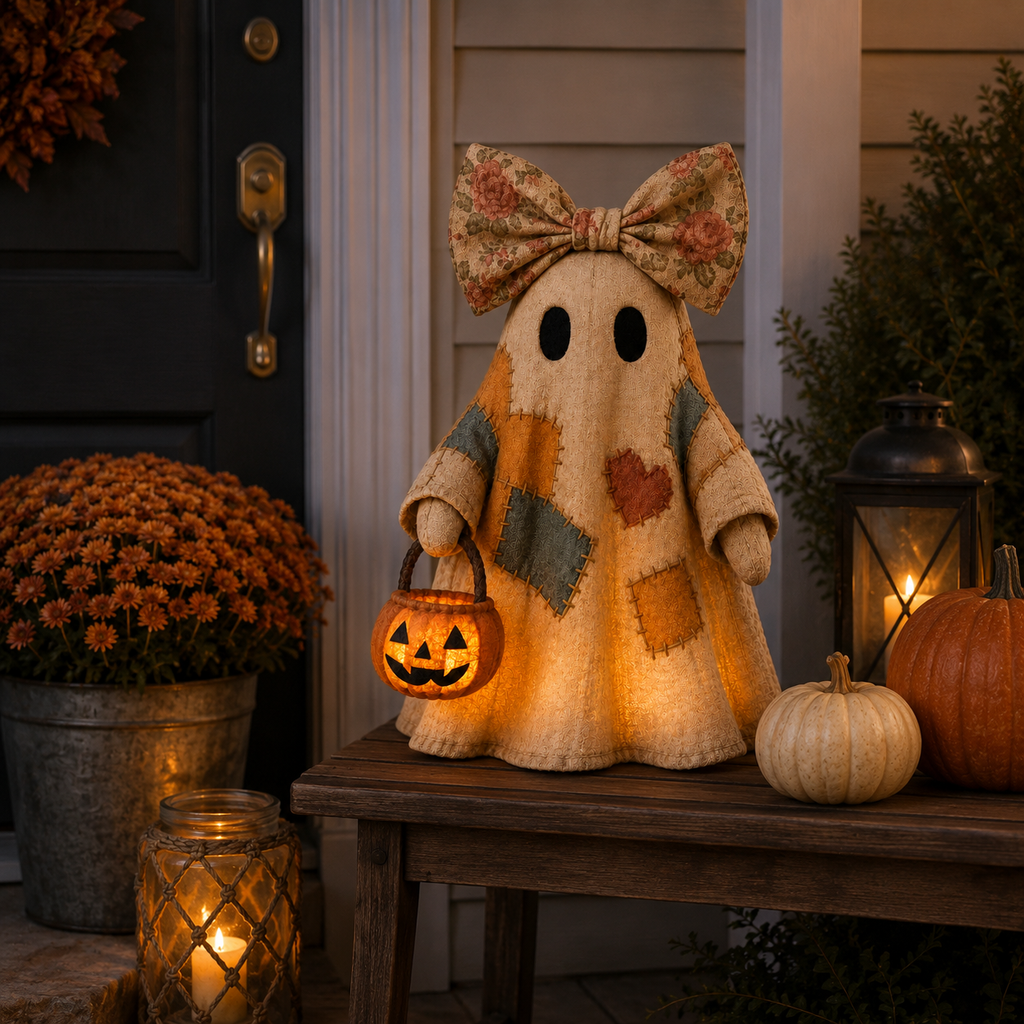 🎃Last day: 50% OFF🔥 - Lighted Vintage Patchwork Ghost