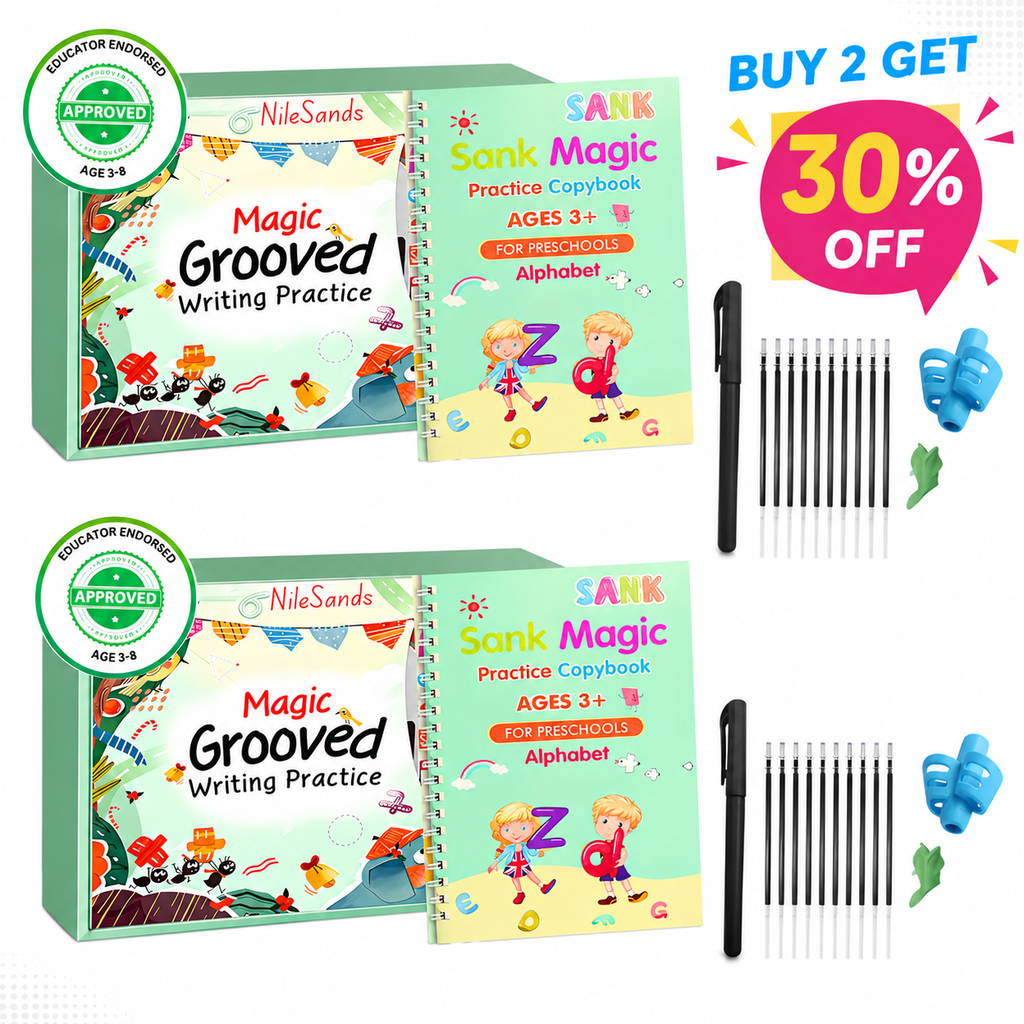 💥LAST DAY SALE 50% OFF💥📚MagicBook | Kids Practice Copybook Set (4Pcs/Set)