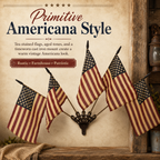 🔥Last Day Promo: 49% OFF - Five Tea-Stained Flags In A Rustic Cast Iron Wall Display