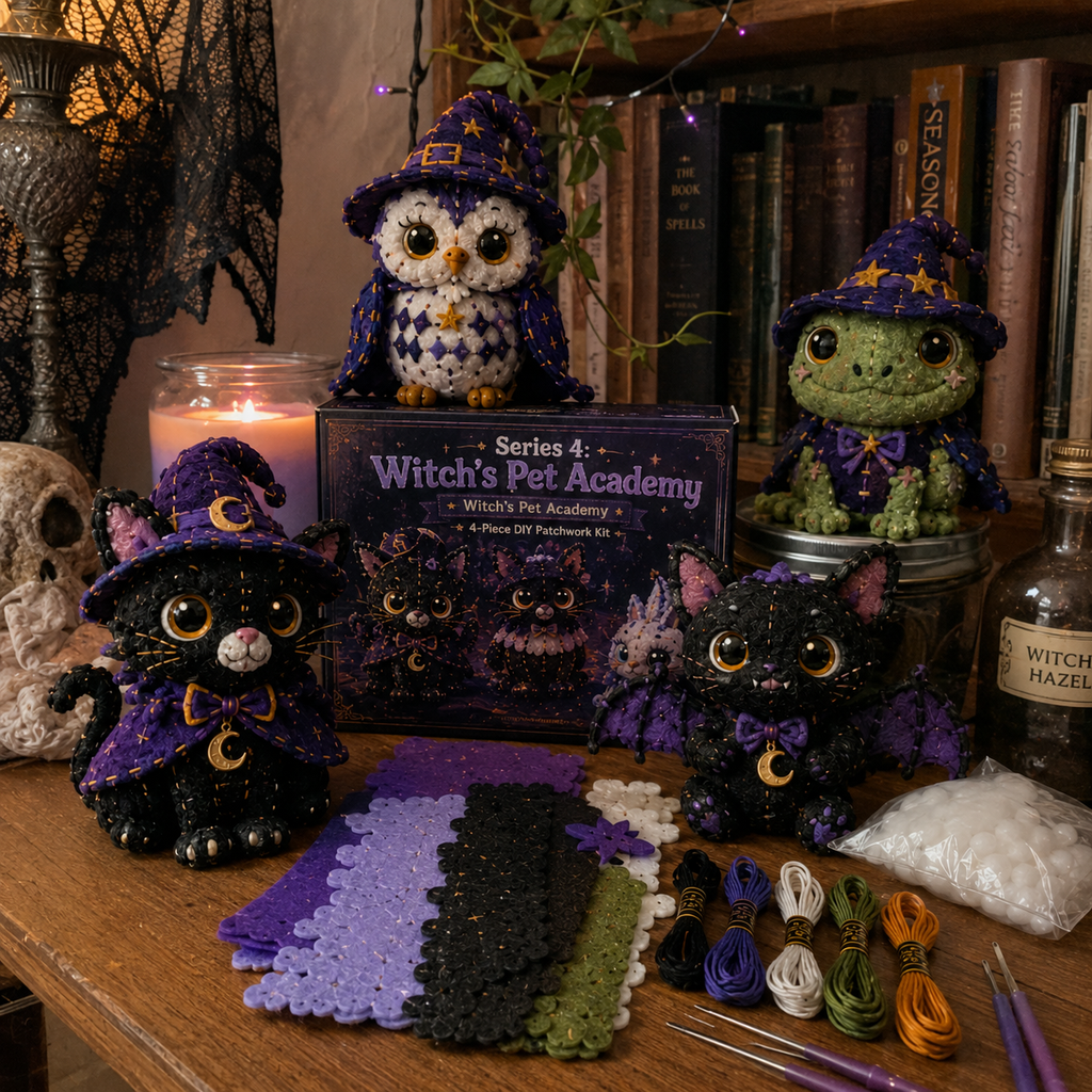 🎁BUY 3 GET 1 FREE🧵Halloween Friends 4 Piece DIY Patchwork Kit Collection 🎃🧵