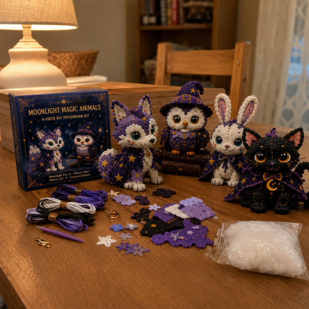🎁BUY 3 GET 1 FREE🧵Halloween Friends 4 Piece DIY Patchwork Kit Collection 🎃🧵