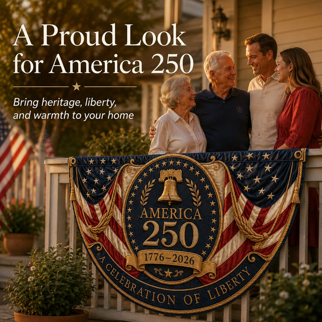 🔥Limited Edition🔥🇺🇸America 250 Fan Bunting Flag