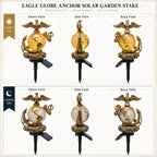 🦅 Last Day Promo: 49% OFF - USMC Eagle Globe Anchor Solar Garden Stake