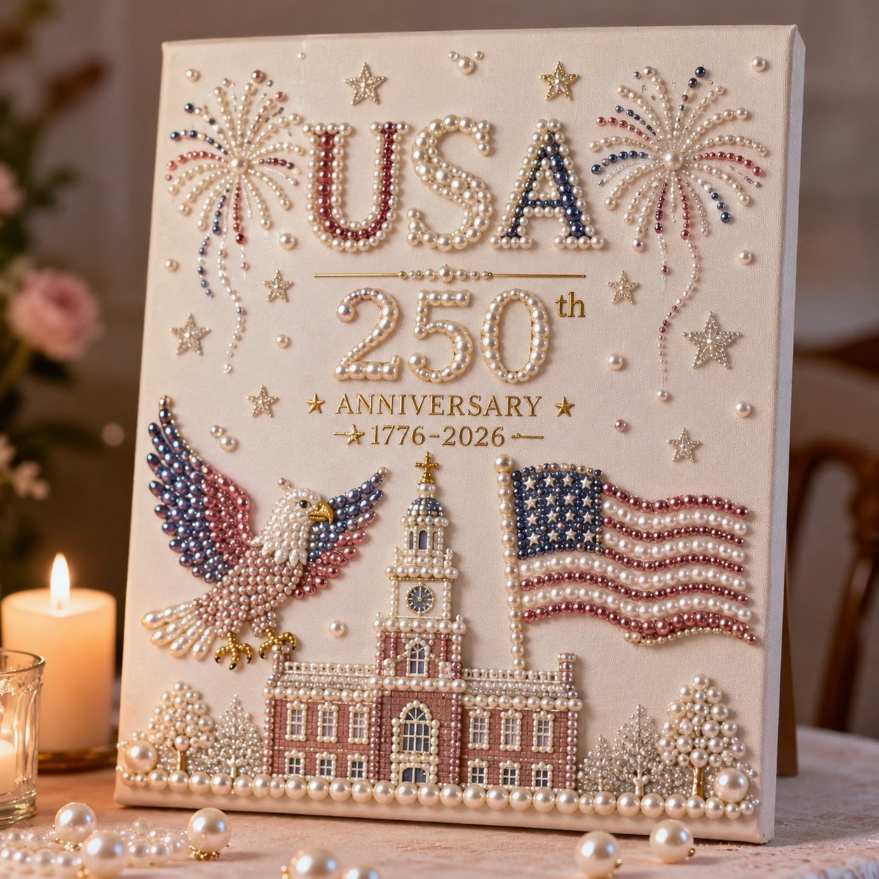 🔥USA 250th Anniversary DIY Pearl Painting Kit ✨❤️‍🔥