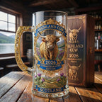 Highland Cow 2026 Commemorative Beer Mug – Scotland Heritage Edition