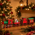 🚂LAST DAY 50% OFF❄️DIY Christmas Wooden Train Set 3D Assembly Puzzle Kit